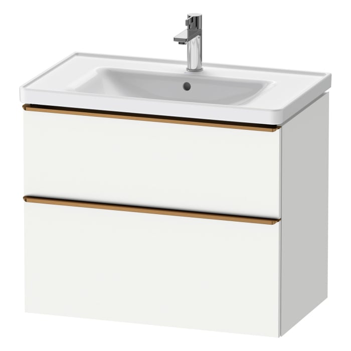 Duravit D-Neo Waschtischunterbau für Becken mittig 78,4 x 62,5 cm, 2 Auszüge, Griff bronze gebürstet