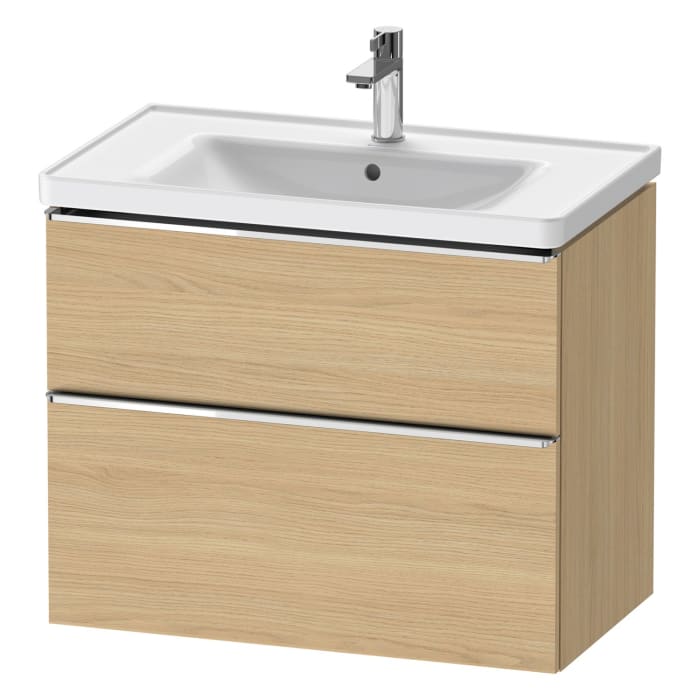 Duravit D-Neo Waschtischunterbau für Becken mittig 78,4 x 62,5 cm, 2 Auszüge, Griff chrom