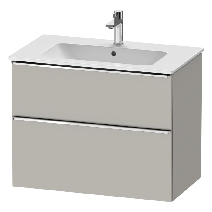 Duravit D-Neo Waschtischunterbau für Becken mittig 81 x 62,5 cm, 2 Auszüge, Griff chrom