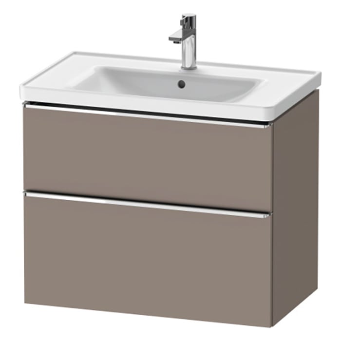 Duravit D-Neo Waschtischunterbau für Becken mittig 78,4 x 62,5 cm, 2 Auszüge, Griff chrom