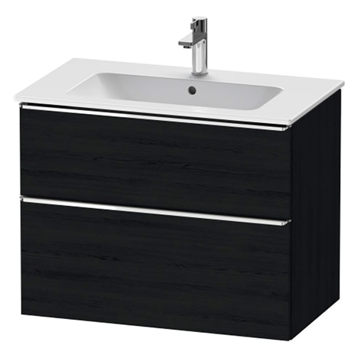 Duravit D-Neo Waschtischunterbau für Becken mittig 81 x 62,5 cm, 2 Auszüge, Griff chrom