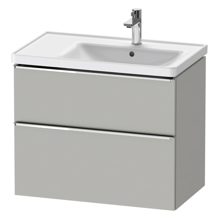 Duravit D-Neo Waschtischunterbau für Becken rechts 78,4 x 62,5 cm, 2 Auszüge, Griff chrom