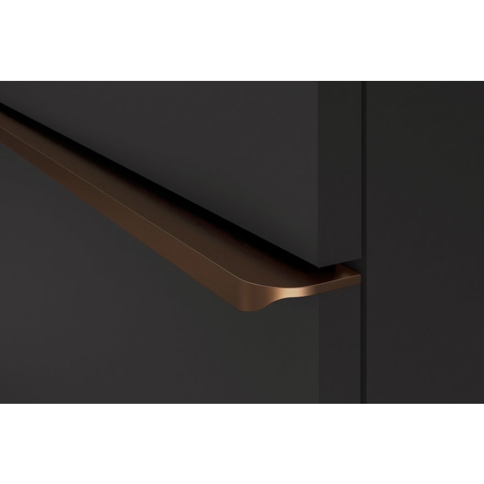 Duravit D-Neo Waschtischunterbau für Becken rechts 81 x 62,5 cm, 2 Auszüge, Griff bronze gebürstet