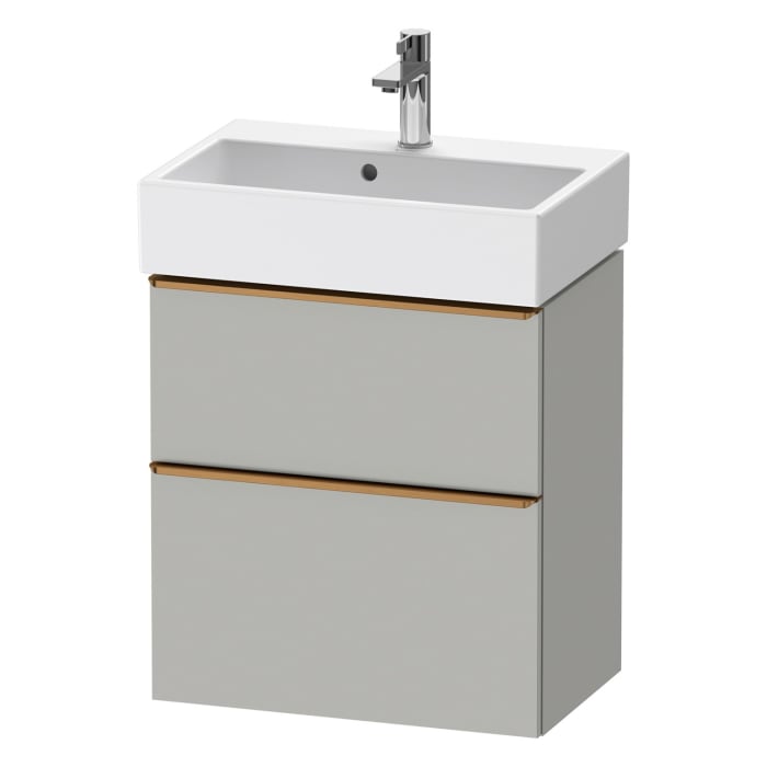 Duravit D-Neo Waschtischunterbau Compact 58,4 x 62,5 cm, 2 Auszüge, Griff bronze gebürstet