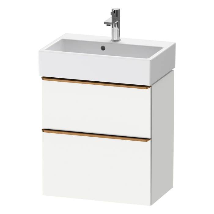 Duravit D-Neo Waschtischunterbau Compact 58,4 x 62,5 cm, 2 Auszüge, Griff bronze gebürstet