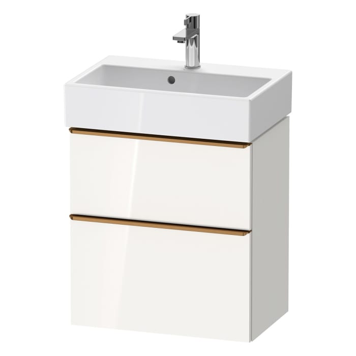 Duravit D-Neo Waschtischunterbau Compact 58,4 x 62,5 cm, 2 Auszüge, Griff bronze gebürstet