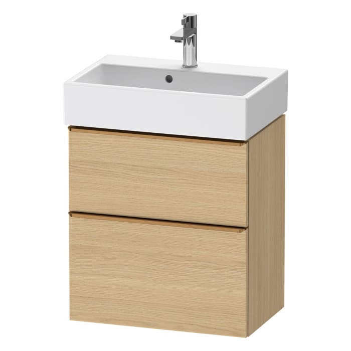 Duravit D-Neo Waschtischunterbau Compact 58,4 x 62,5 cm, 2 Auszüge, Griff bronze gebürstet