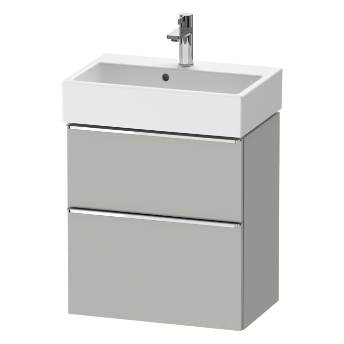 Duravit D-Neo Waschtischunterbau Compact 58,4 x 62,5 cm, 2 Auszüge, Griff chrom