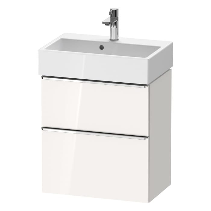 Duravit D-Neo Waschtischunterbau Compact 58,4 x 62,5 cm, 2 Auszüge, Griff chrom