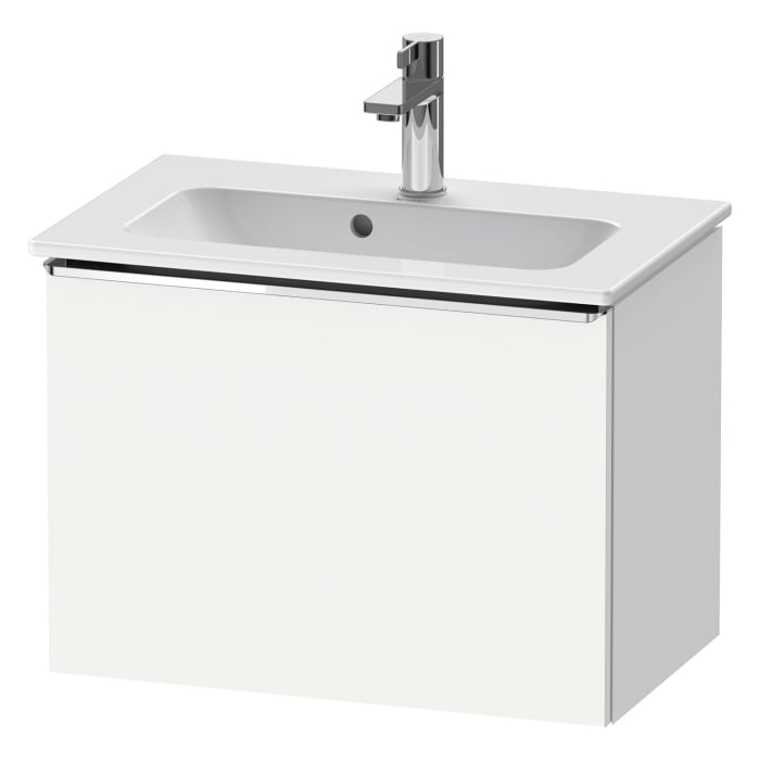 Duravit D-Neo Waschtischunterbau Compact 61 x 44 cm, 1 Auszug, Griff chrom