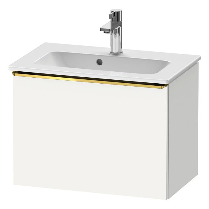 Duravit D-Neo Waschtischunterbau Compact 61 x 44 cm, 1 Auszug, Griff gold poliert