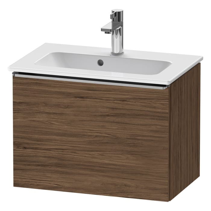 Duravit D-Neo Waschtischunterbau Compact 61 x 44 cm, 1 Auszug, Griff edelstahl gebürstet