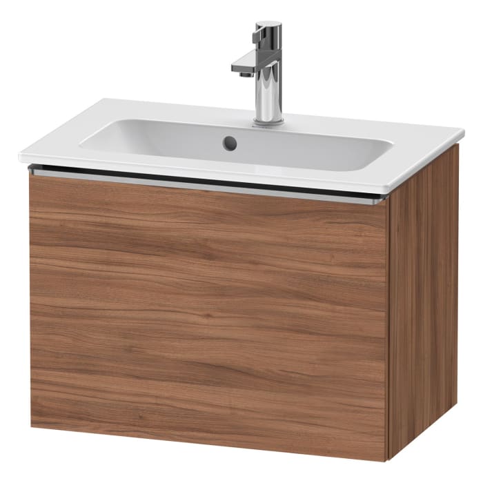 Duravit D-Neo Waschtischunterbau Compact 61 x 44 cm, 1 Auszug, Griff edelstahl gebürstet