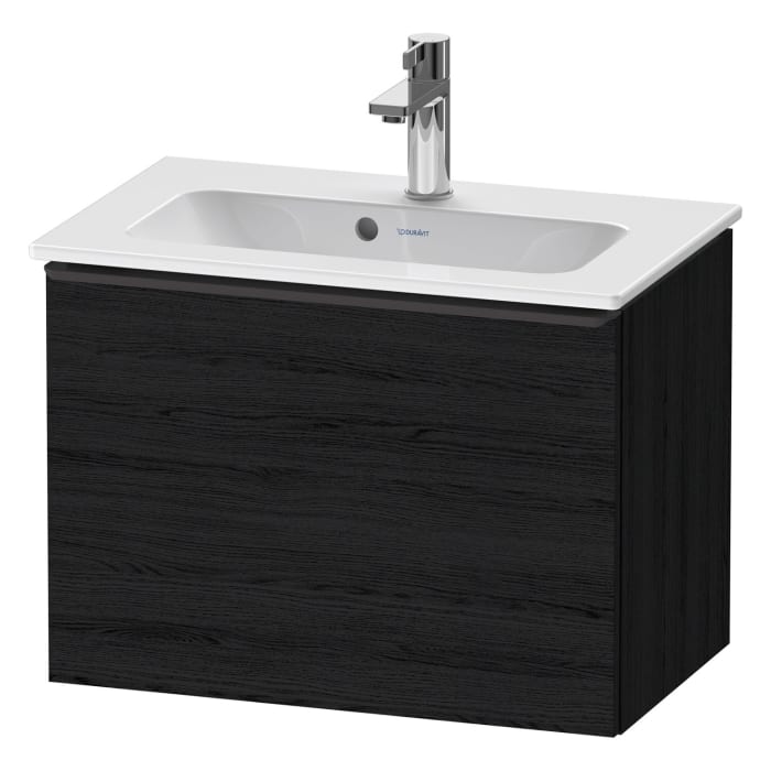 Duravit D-Neo Waschtischunterbau Compact 61 x 44 cm, 1 Auszug, Griff diamantschwarz