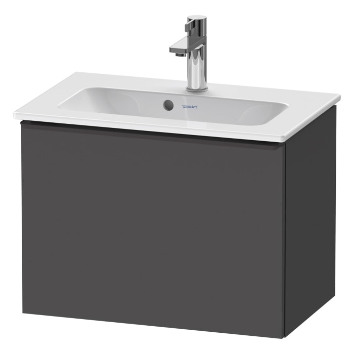 Duravit D-Neo Waschtischunterbau Compact 61 x 44 cm, 1 Auszug, Griff diamantschwarz