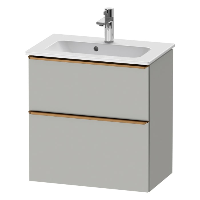 Duravit D-Neo Waschtischunterbau Compact 61 x 62,5 cm, 2 Auszüge, Griff bronze gebürstet