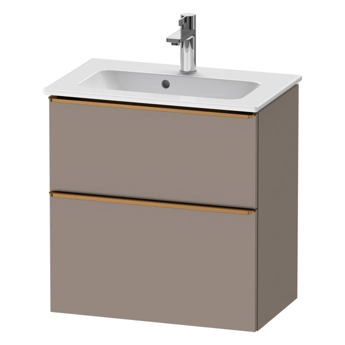 Duravit D-Neo Waschtischunterbau Compact 61 x 62,5 cm, 2 Auszüge, Griff bronze gebürstet