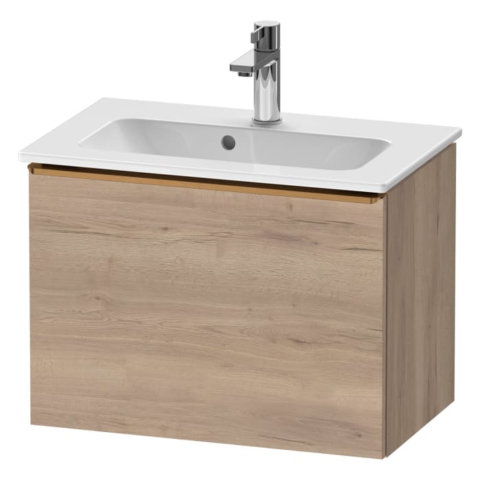 Duravit D-Neo Waschtischunterbau Compact 61 x 44 cm, 1 Auszug, Griff bronze gebürstet