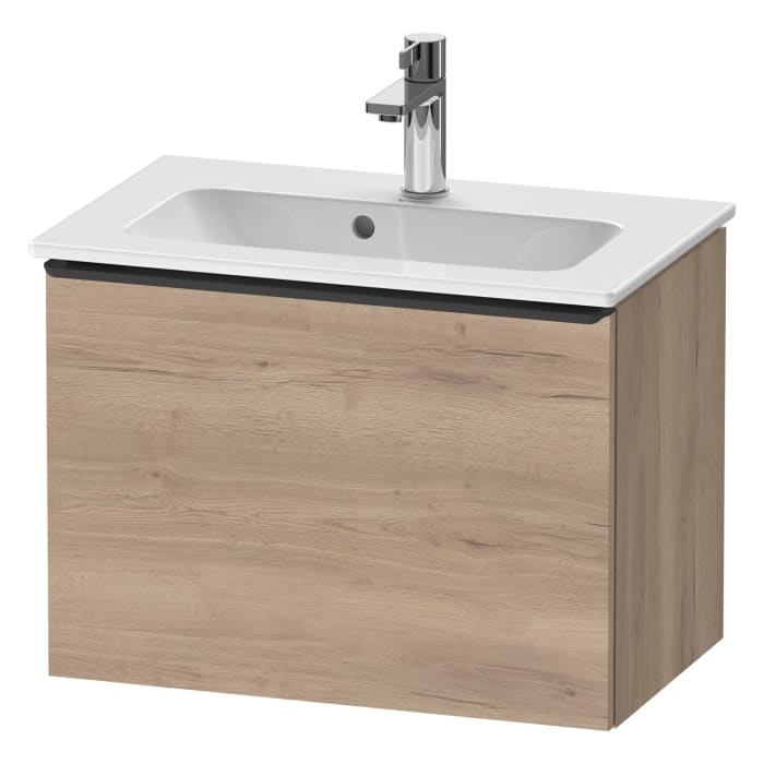 Duravit D-Neo Waschtischunterbau Compact 61 x 44 cm, 1 Auszug, Griff diamantschwarz