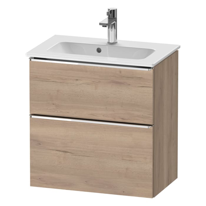 Duravit D-Neo Waschtischunterbau Compact 61 x 62,5 cm, 2 Auszüge, Griff chrom