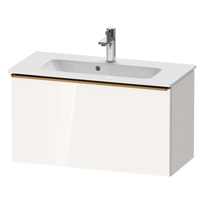 Duravit D-Neo Waschtischunterbau Compact 81 x 44 cm, 1 Auszug, Griff bronze gebürstet