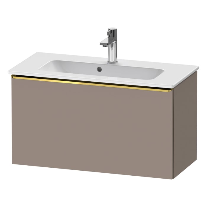 Duravit D-Neo Waschtischunterbau Compact 81 x 44 cm, 1 Auszug, Griff gold poliert