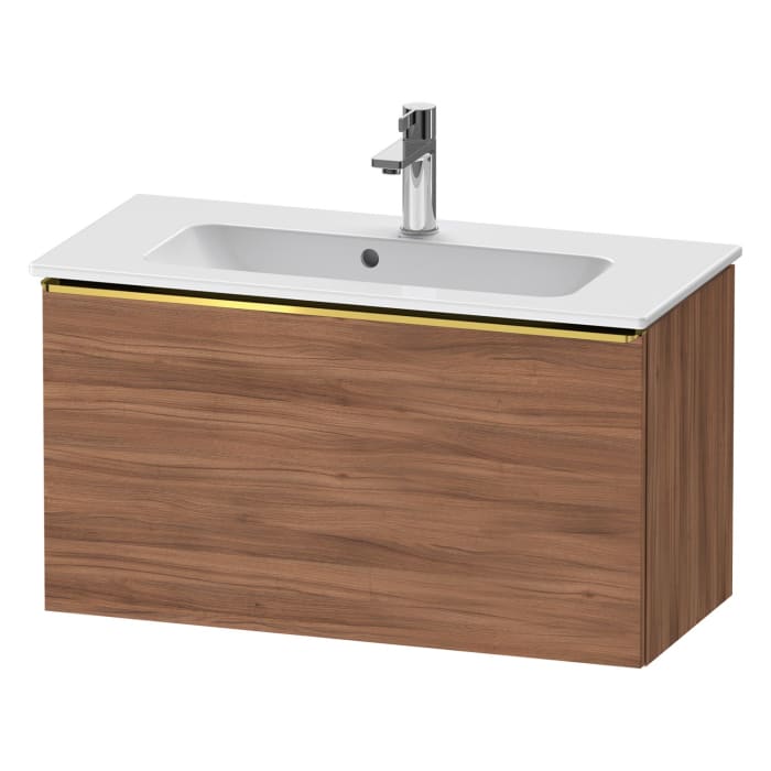 Duravit D-Neo Waschtischunterbau Compact 81 x 44 cm, 1 Auszug, Griff gold poliert