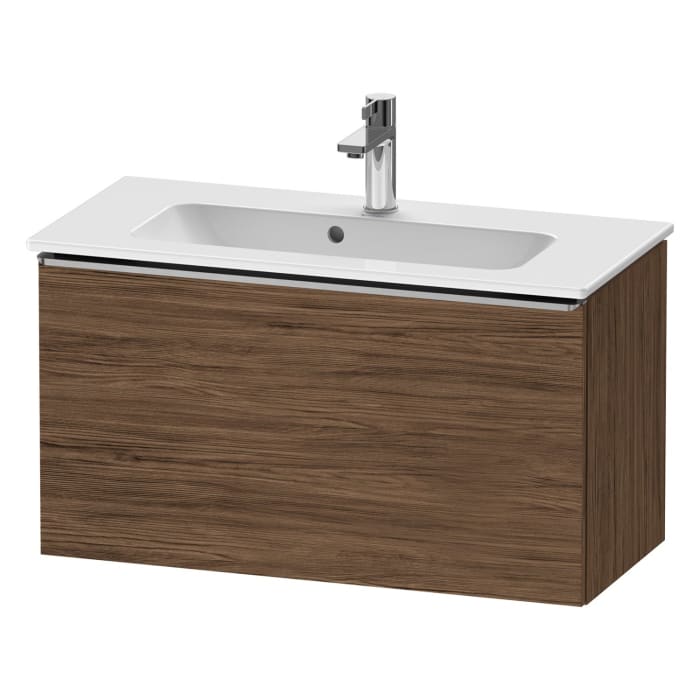 Duravit D-Neo Waschtischunterbau Compact 81 x 44 cm, 1 Auszug, Griff edelstahl gebürstet
