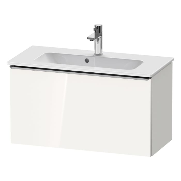 Duravit D-Neo Waschtischunterbau Compact 81 x 44 cm, 1 Auszug, Griff edelstahl gebürstet