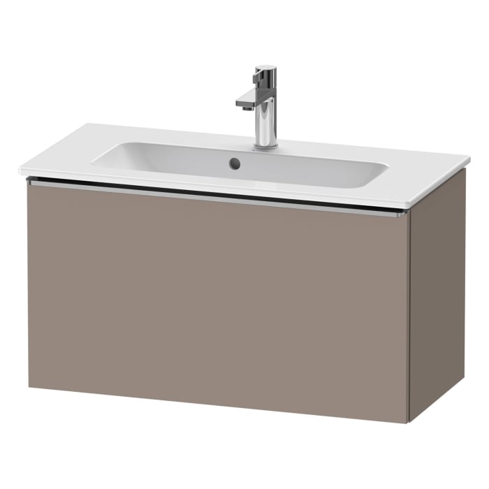 Duravit D-Neo Waschtischunterbau Compact 81 x 44 cm, 1 Auszug, Griff edelstahl gebürstet