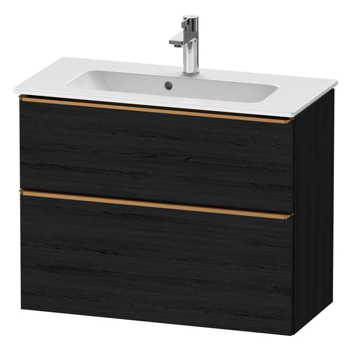 Duravit D-Neo Waschtischunterbau Compact 81 x 62,5 cm, 2 Auszüge, Griff bronze gebürstet
