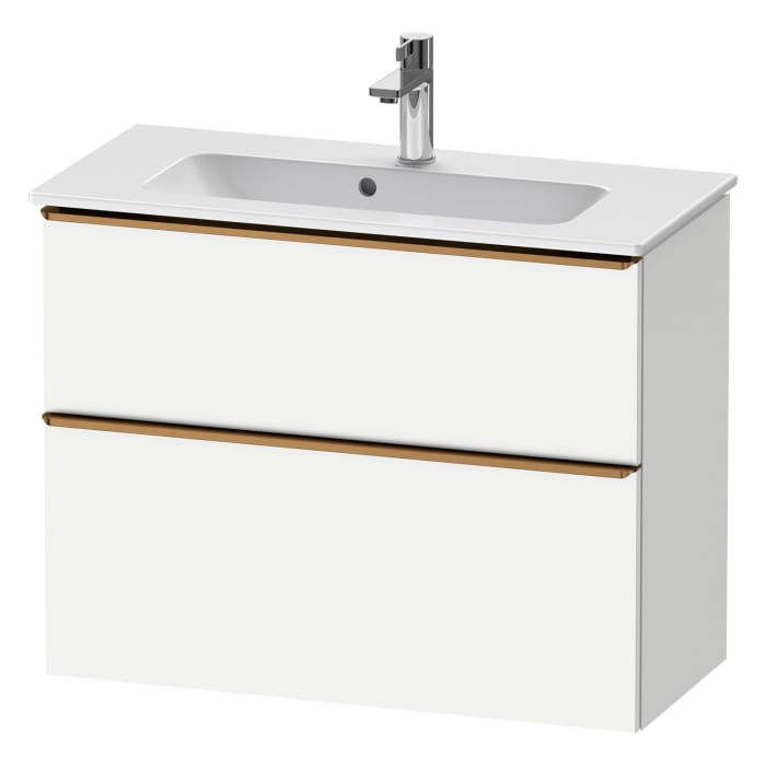 Duravit D-Neo Waschtischunterbau Compact 81 x 62,5 cm, 2 Auszüge, Griff bronze gebürstet