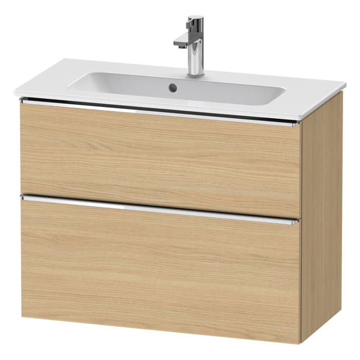 Duravit D-Neo Waschtischunterbau Compact 81 x 62,5 cm, 2 Auszüge, Griff chrom