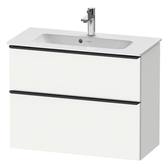 Duravit D-Neo Waschtischunterbau Compact 81 x 62,5 cm, 2 Auszüge, Griff diamantschwarz