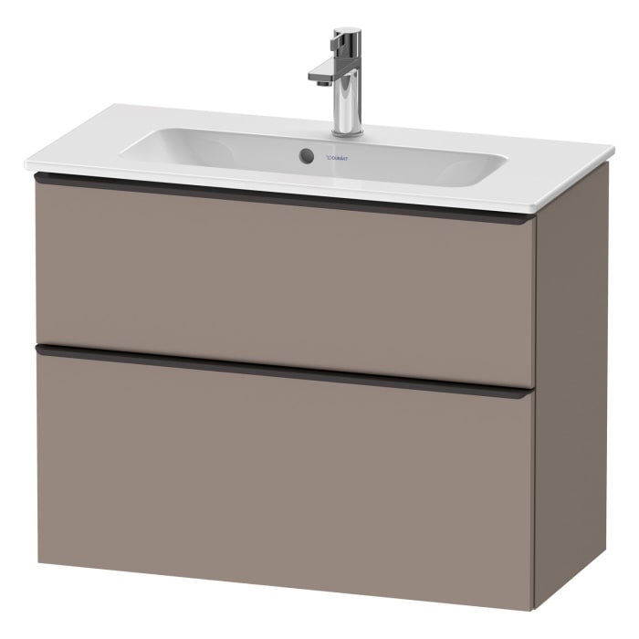 Duravit D-Neo Waschtischunterbau Compact 81 x 62,5 cm, 2 Auszüge, Griff diamantschwarz