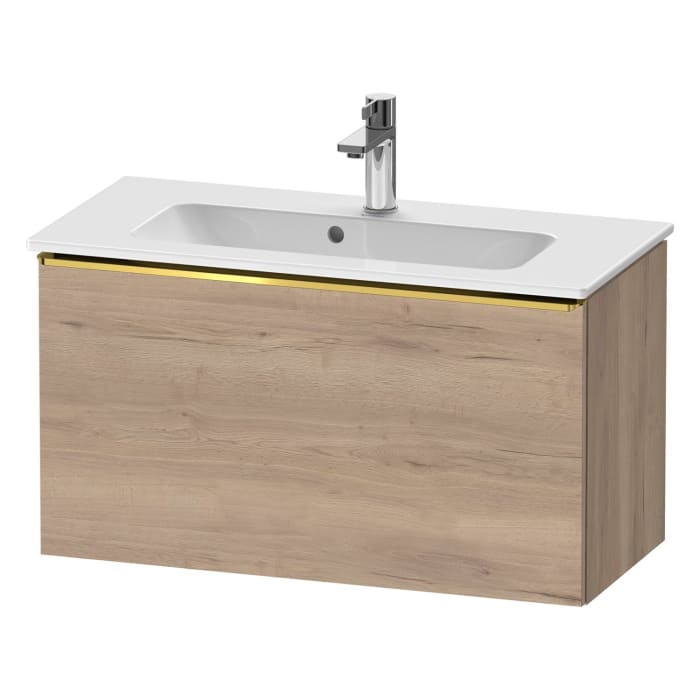 Duravit D-Neo Waschtischunterbau Compact 81 x 44 cm, 1 Auszug, Griff gold poliert