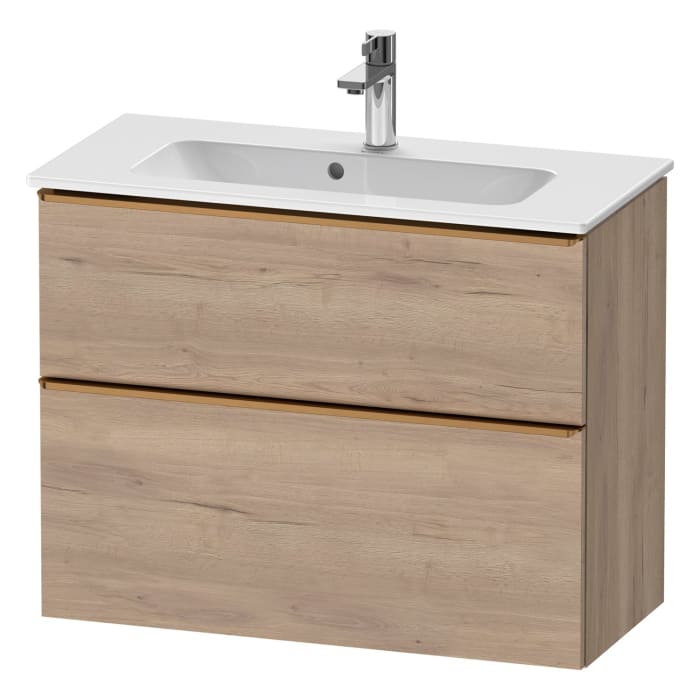 Duravit D-Neo Waschtischunterbau Compact 81 x 62,5 cm, 2 Auszüge, Griff bronze gebürstet