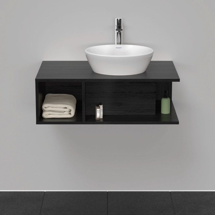 Duravit D-Neo Waschtischunterbau wandhängend, 1 offenes Fach links, 80 cm