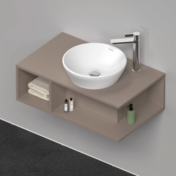 Duravit D-Neo Waschtischunterbau wandhängend Compact, 1 offenes Fach links, 80 cm