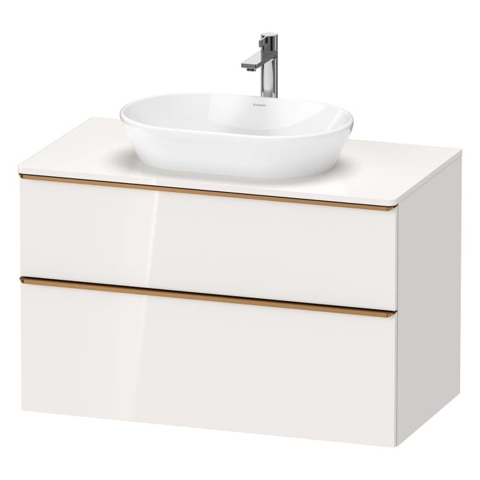 Duravit D-Neo Konsolenwaschtischunterbau 100 x 66,4 cm, 2 Auszüge, Griff bronze gebürstet
