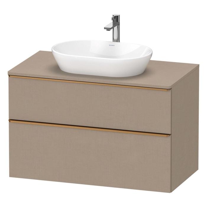 Duravit D-Neo Konsolenwaschtischunterbau 100 x 66,4 cm, 2 Auszüge, Griff bronze gebürstet