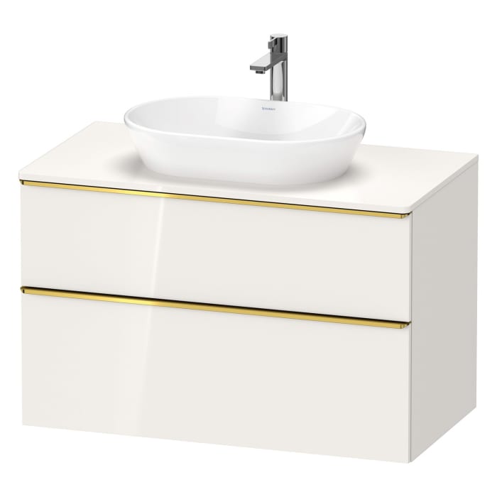 Duravit D-Neo Konsolenwaschtischunterbau 100 x 66,4 cm, 2 Auszüge, Griff gold poliert