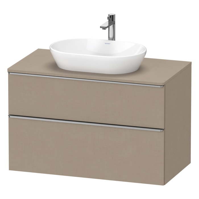 Duravit D-Neo Konsolenwaschtischunterbau 100 x 66,4 cm, 2 Auszüge, Griff edelstahl gebürstet