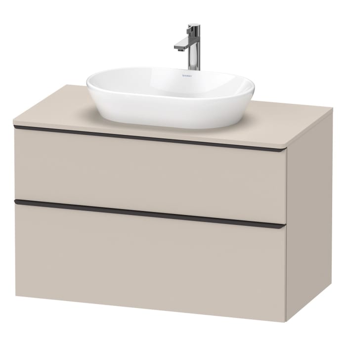 Duravit D-Neo Konsolenwaschtischunterbau 100 x 66,4 cm, 2 Auszüge, Griff diamantschwarz
