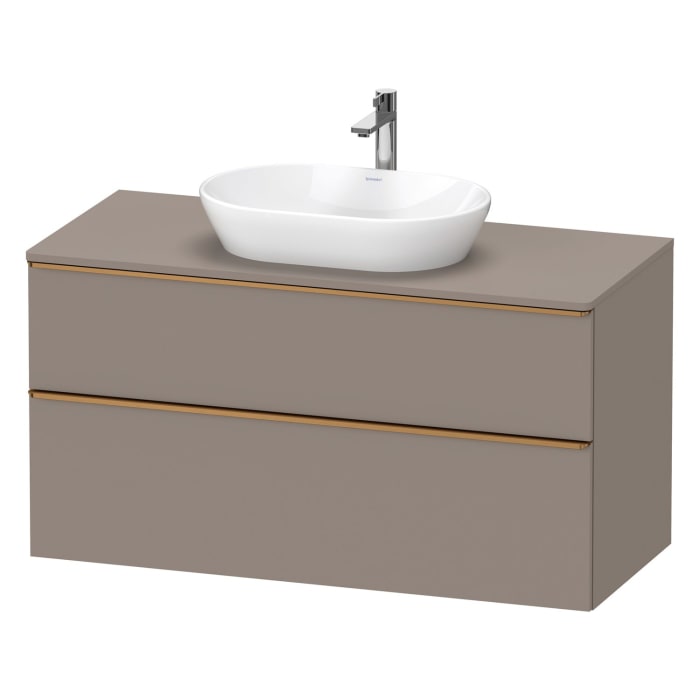Duravit D-Neo Konsolenwaschtischunterbau 120 x 66,4 cm, 2 Auszüge, Griff bronze gebürstet