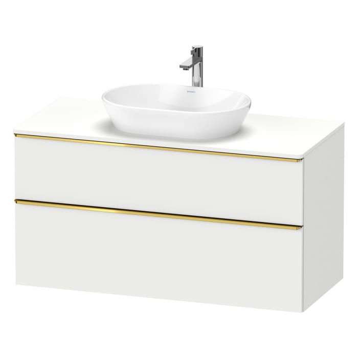 Duravit D-Neo Konsolenwaschtischunterbau 120 x 66,4 cm, 2 Auszüge, Griff gold poliert
