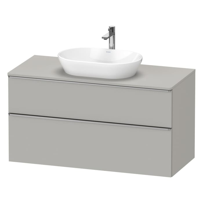 Duravit D-Neo Konsolenwaschtischunterbau 120 x 66,4 cm, 2 Auszüge, Griff edelstahl gebürstet