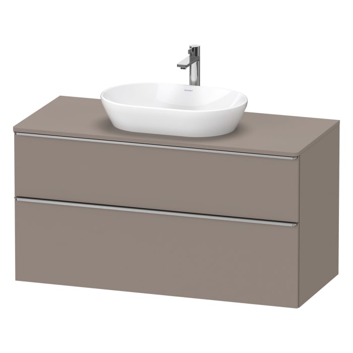 Duravit D-Neo Konsolenwaschtischunterbau 120 x 66,4 cm, 2 Auszüge, Griff edelstahl gebürstet