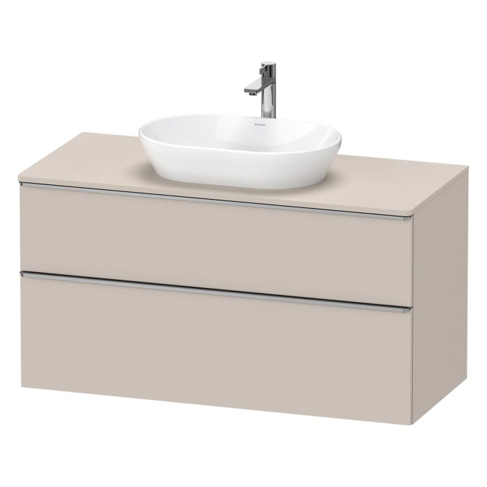 Duravit D-Neo Konsolenwaschtischunterbau 120 x 66,4 cm, 2 Auszüge, Griff edelstahl gebürstet