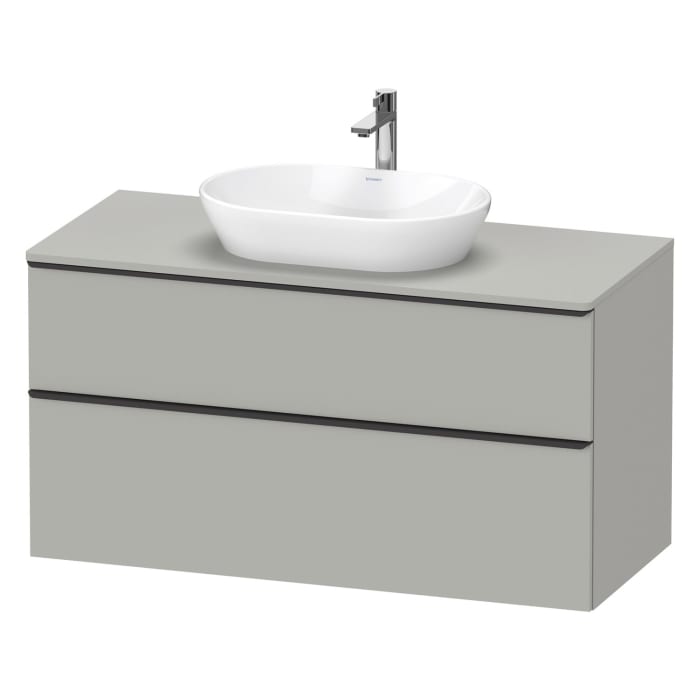 Duravit D-Neo Konsolenwaschtischunterbau 120 x 66,4 cm, 2 Auszüge, Griff diamantschwarz